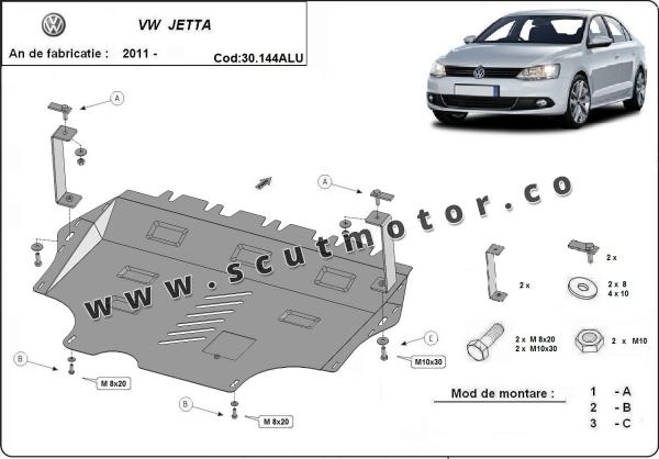 Scut motor din aluminiu VW Jetta 2