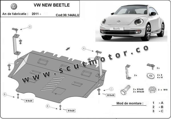 Scut motor din aluminiu Volkswagen New Beetle 2