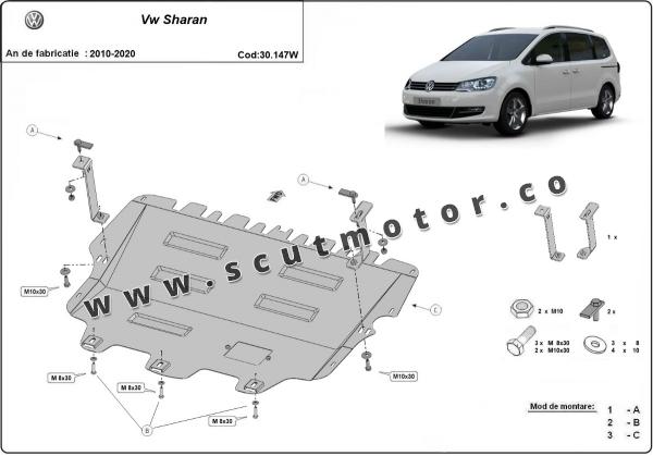 Scut motor Volkswagen Sharan - cu Webasto 2