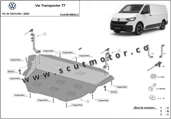 Scut motor din aluminiu Volkswagen Transporter T7 3