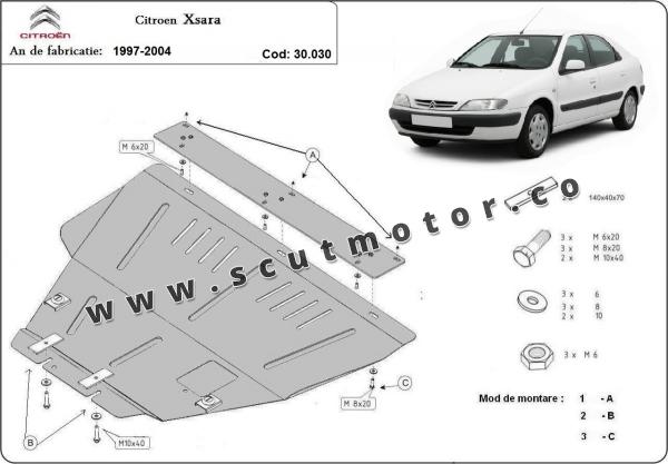 Scut motor și cutie de viteză  Citroen Xsara 3