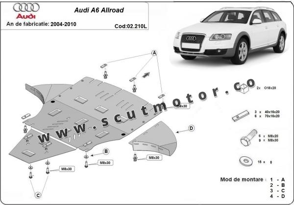Scut motor Audi A6 Allroad 2 - cu lateral 3