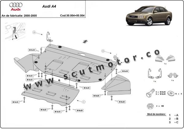 Set de scuturi Audi A4 B6 - diesel 3