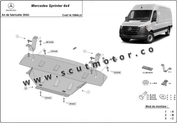 Scut motor din aluminiu Mercedes Sprinter 4x4 3