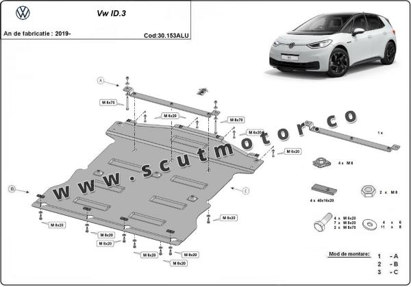 Scut motor din aluminiu Volkswagen ID.3 2