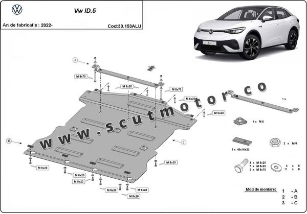 Scut motor din aluminiu Volkswagen ID.5 3