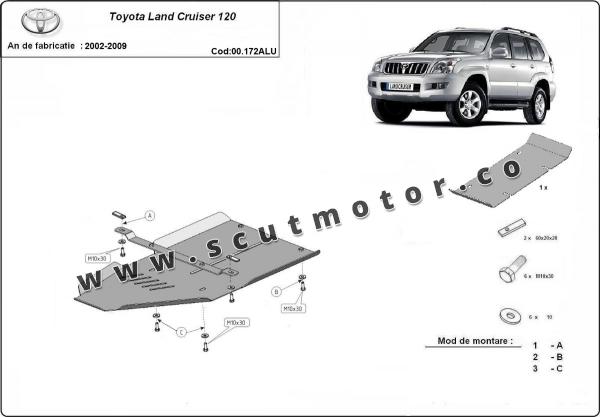 Scut cutie de viteză din aluminiu Toyota Land Cruiser  J120 3