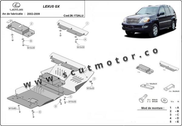 Scut motor din aluminiu Lexus GX 3