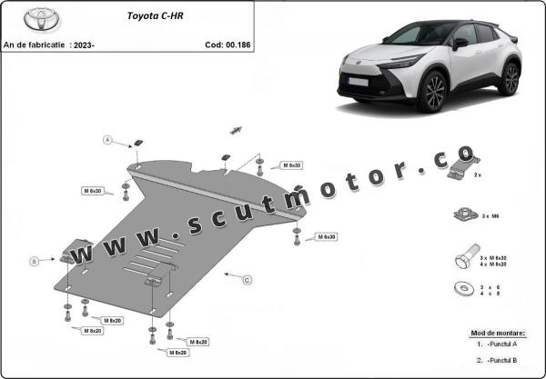 Scut antifurt catalizator pentru Toyota C-HR 3