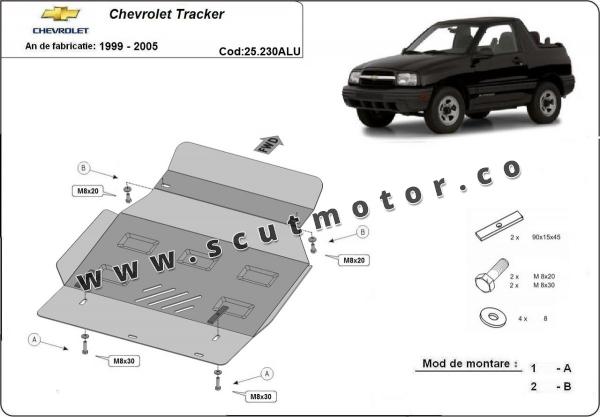 Scut motor din aluminiu Chevrolet Tracker 3