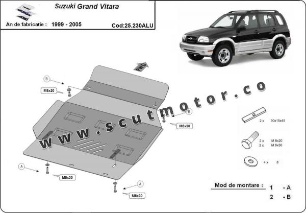 Scut motor din aluminiu Suzuki Grand Vitara 3