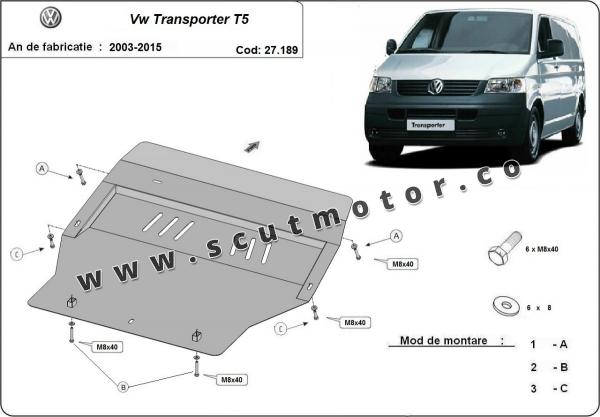 Scut motor Volkswagen Transporter T5 3