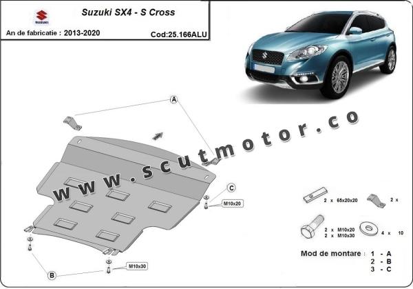 Scut motor din aluminiu Suzuki SX4 S-Cross 2