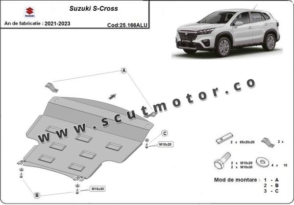 Scut motor din aluminiu Suzuki S-Cross 3