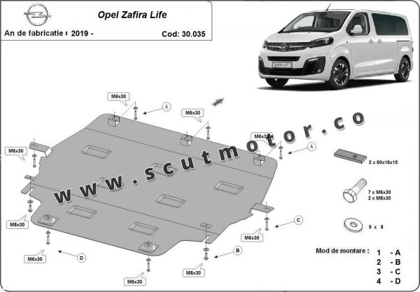 Scut motor metalic Opel Zafira Life 3