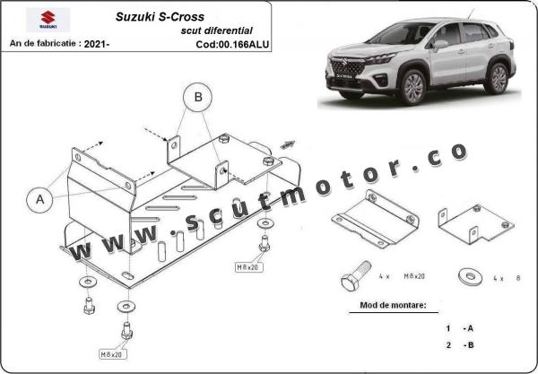 Scut diferențial din aluminiu Suzuki SX 4-S Cross 2