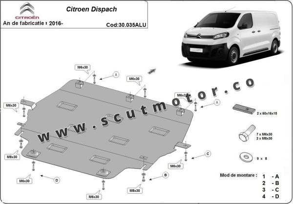 Scut motor din aluminiu Citroen Dispach 2
