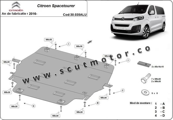 Scut motor din aluminiu Citroen Spacetourer 2