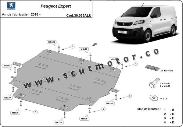 Scut motor din aluminiu Peugeot Expert 3