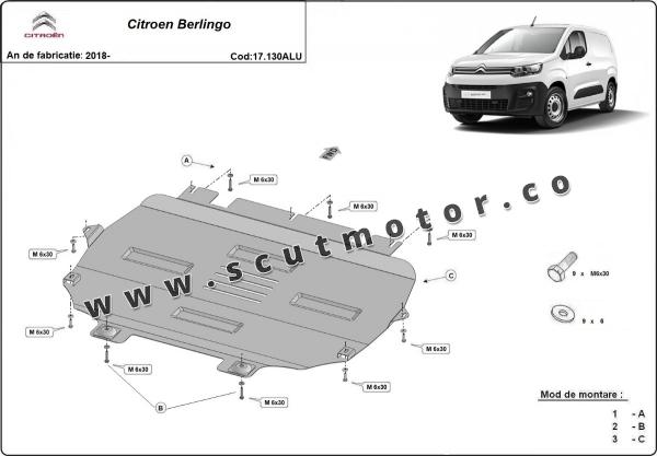 Scut motor din aluminiu Citroen Berlingo  2