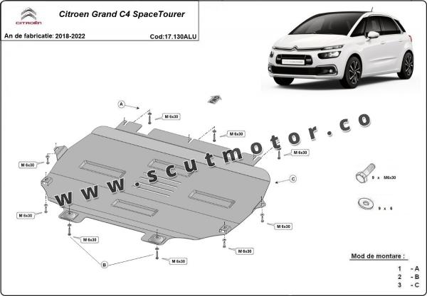 Scut motor din aluminiu Citroen Grand C4 SpaceTourer 3