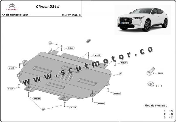Scut motor din aluminiu Citroen DS 4 II 2