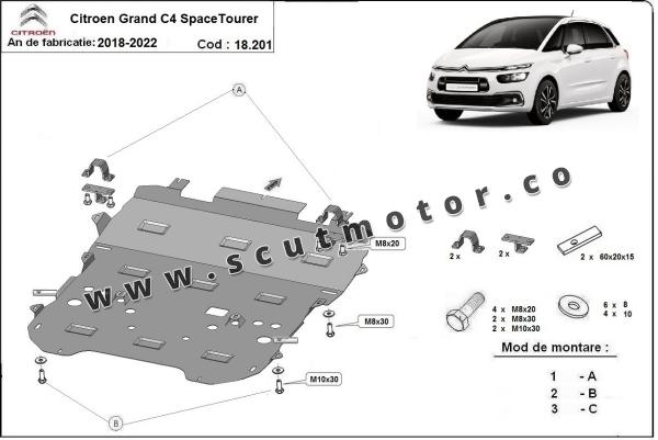 Scut motor Citroen Grand C4 SpaceTourer  2