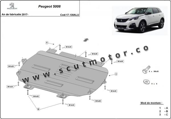Scut motor din aluminiu Peugeot 5008 3