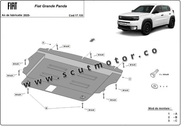 Scut motor Fiat Grande Panda 3