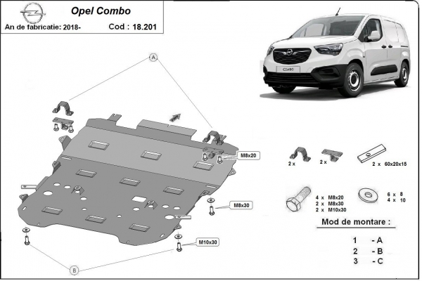 Scut motor Opel Combo 