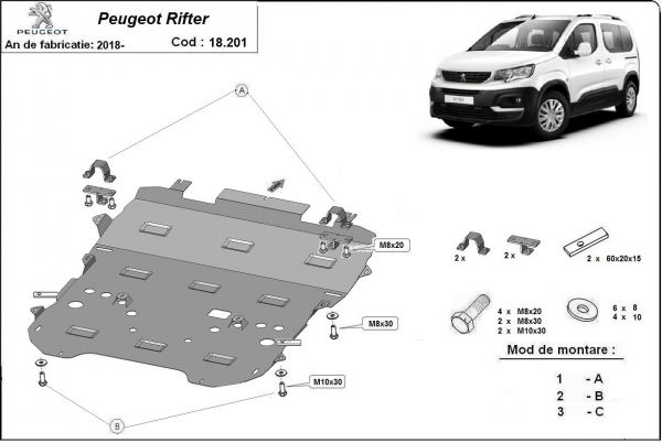 Scut motor Peugeot Rifter 