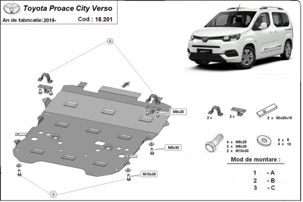 Scut motor Toyota Proace 