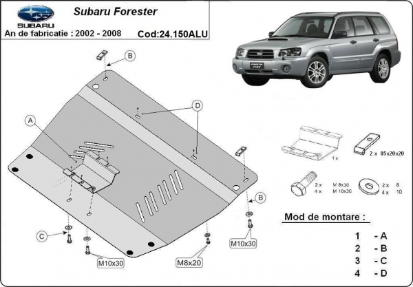 Scut motor din aluminiu Subaru Forester 2 
