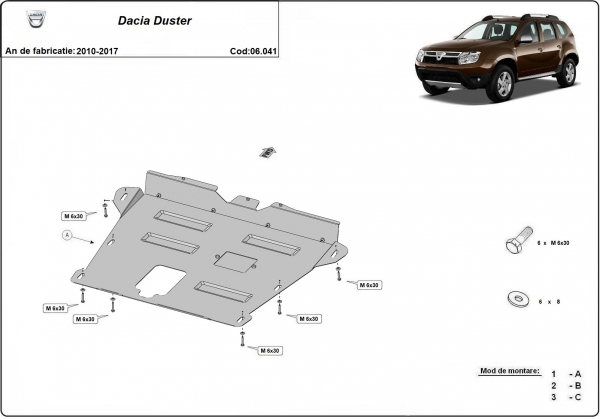 Scut motor Dacia Duster 