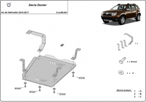 Scut rezervor Dacia Duster 