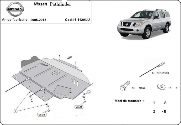 Scut motor din aluminiu Nissan Pathfinder 