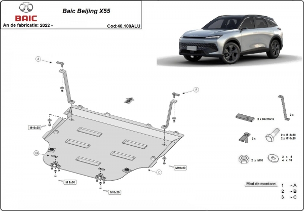 Scut motor din aluminiu BAIC Beijing X55 