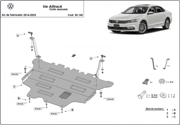 Scut motor Volkswagen Passat Alltrack- cutie de viteză manuală 