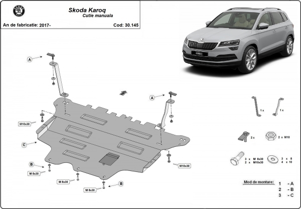 Scut motor Skoda Karoq - cutie de viteză manuală 