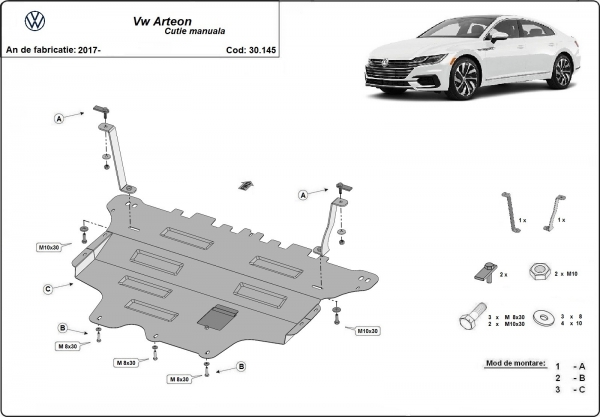 Scut motor Volkswagen Arteon - cutia de viteza manuala 