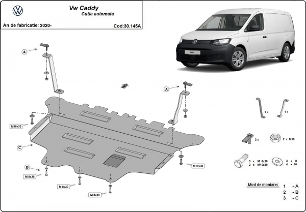 Scut motor VW Caddy - cutie de viteză automată 