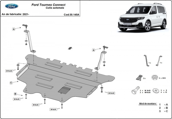 Scut motor Ford Tourneo Connect - cutie de viteză automată 