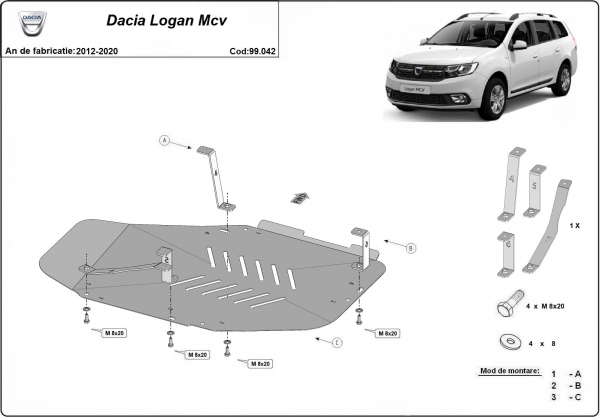 Scut rezervor Dacia Logan II 