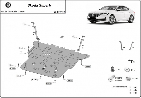 Scut motor Skoda Superb 4 