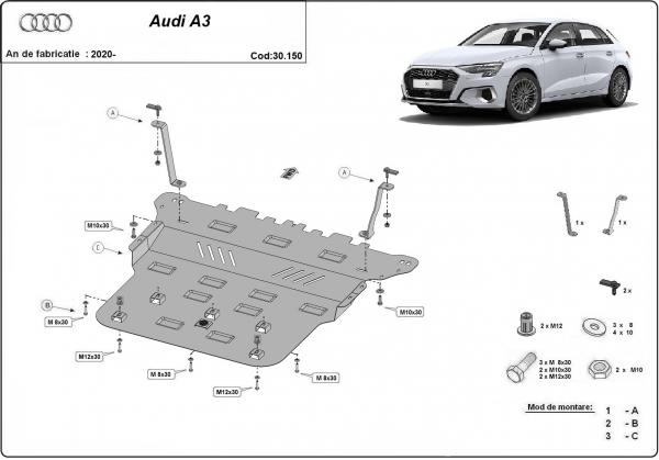 Scut motor Audi A3 