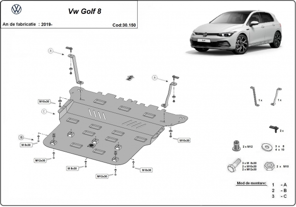 Scut motor VW Golf 8 