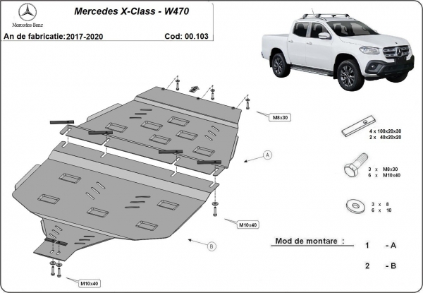 Scut cutie si reductor Mercedes X-Class 