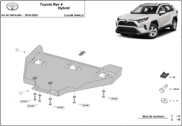 Scut diferențial din aluminiu Toyota RAV4 