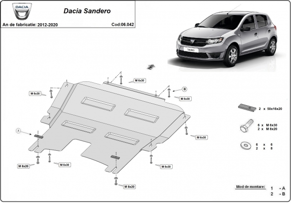 Scut motor Dacia Sandero 2 