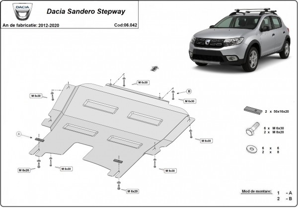 Scut motor Dacia Sandero Stepway 